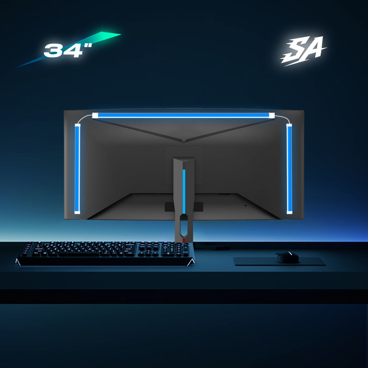 Synkaura Flow – Reactive Ambient LED Light Strip for Monitors